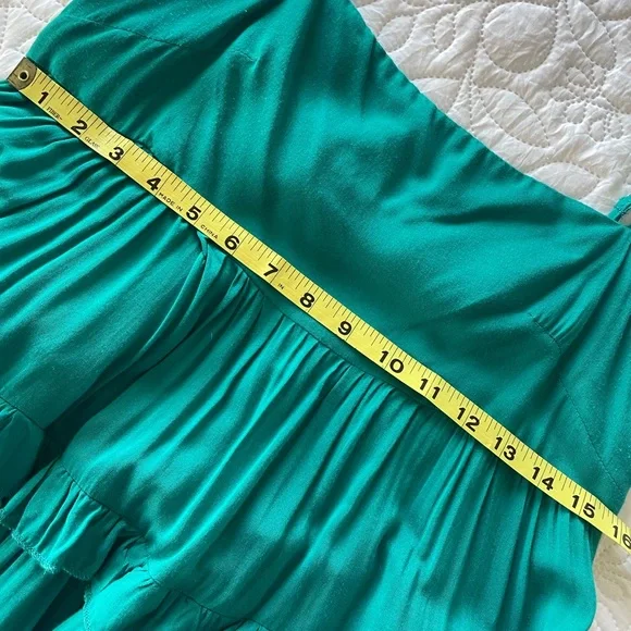 Teal Tiered Spaghetti Strap Dress - Picture 5 of 7